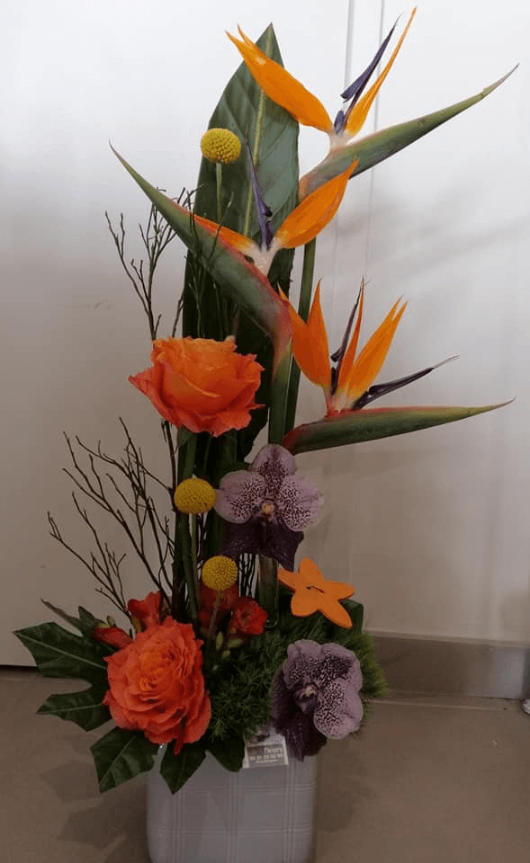 Composition florale de deuil